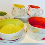 Porcelain large bowls and jugs
