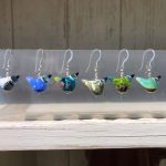 Glass bird earrings