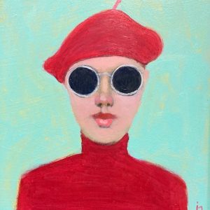 Girl With Red Beret and Polo