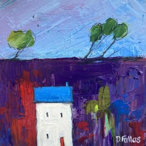 Little House in Purple Field