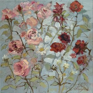Roses and Daisies in July Sunlight