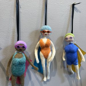 Hand felted swimmers