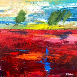 Scarlet Land and Trees