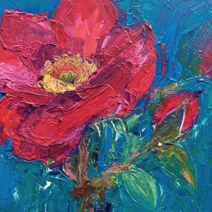 Single Rose and Bud